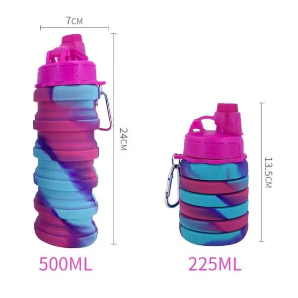 Pink Silicone Sports Bottle
