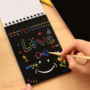 Scratch Art Notepad for Kids Small A5 Size10 Scratch Sheets