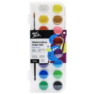 Non-Toxic Water Color Set 16 Vibrant Colors Brush Included (Mont Marte)