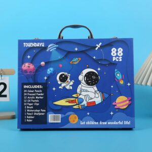 Non-Toxic Kids Art Set – Coloring, Drawing & Painting Kit - 88 Pcs