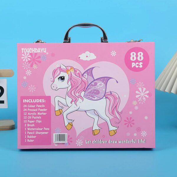 Kids Art Set of 88 pieces in a briefcase box
