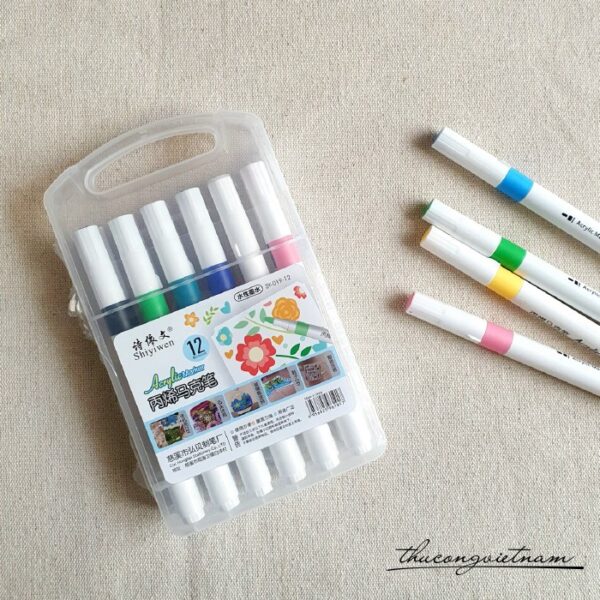 12 Colors Pack Acrylic Markers
