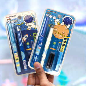 Space Theme Fountain Ink Pen - Pack of 2 Pens and 2 Refills