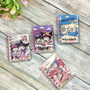 Kawaii Mini Spiral Notebooks – Kuromi, My Melody & Cinnamoroll Designs