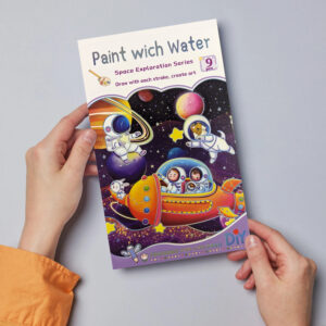 Space Water Color Painting Book with Brush For Kids