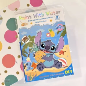 Stitch Paint With Water Book – Kids DIY Magic Coloring Set (8 Pages)